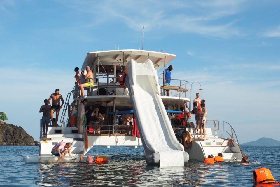 Amazing Coral Island & Sunset Dinner with Power Catamaran - Coral Island Beach, Snorkeling Gear, and Water Play You Can Actually Use