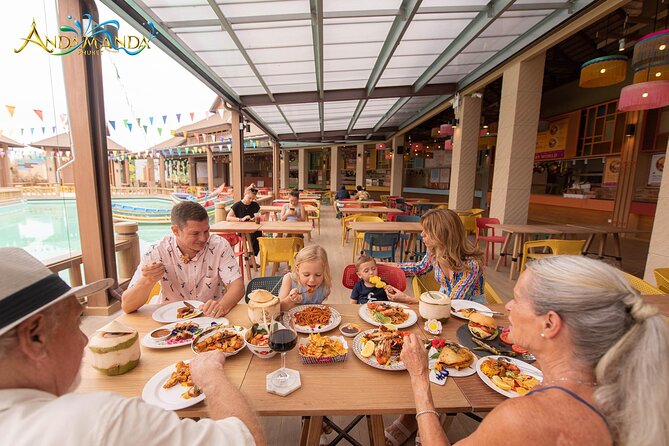 Andamanda Water Park Entry Ticket - Food hubs, swim-up bars, and the artificial beach-style break