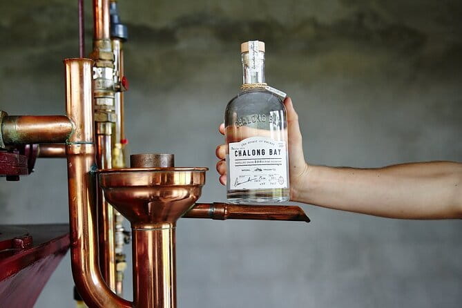 Chalong Bay Rum Distillery Experience - The tasting lineup: rum, gin, vodka, and sugarcane extras