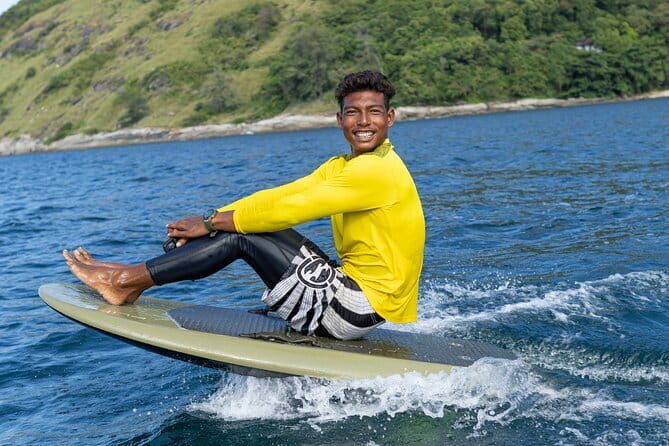 EFoil Lessons in Phuket Thailand - Kata Beach practice: instructor-by-your-side learning