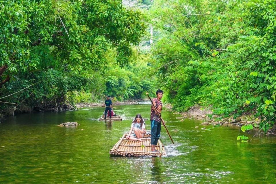 Phuket: Bamboo Rafting, Monkey Cave, and ATV Option - Jungle Walk to the Waterfall: Choose Swim or Slow Down