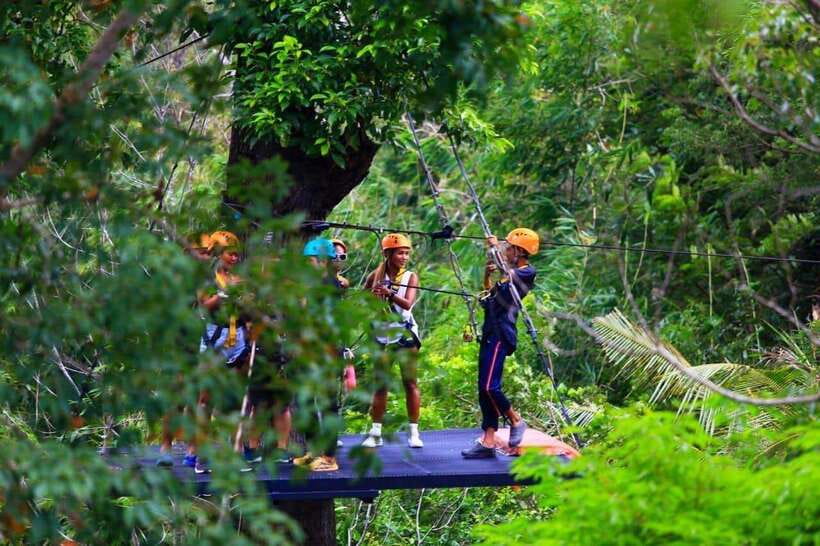 Phuket: Big Buddha Viewpoint ATV Tour and Zipline Adventure - Zipline Adventure in the Treetops: Safety, Stations, and the Build-Up