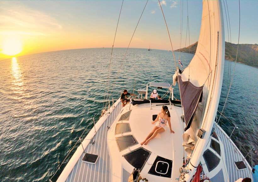 Phuket: Coral Island Catamaran Cruise with Sunset Dinner - Koh Hey and Coral Island: snorkeling, beach time, and optional water fun