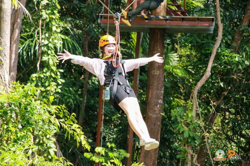 Phuket: Erawan Zipline Adventure with Ocean Views in Patong - The Course Layout: Platforms, Sky Bridges, and Abseil