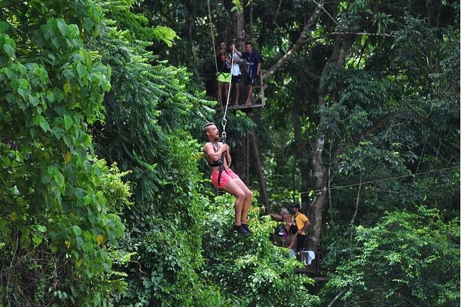 Phuket-Phang Nga: White Water Rafting 7 km.-Zipline-ATV-Lunch - Phang Nga Bay Highlights: James Bond Island, Tam Lod Canoe, and Panyee Village