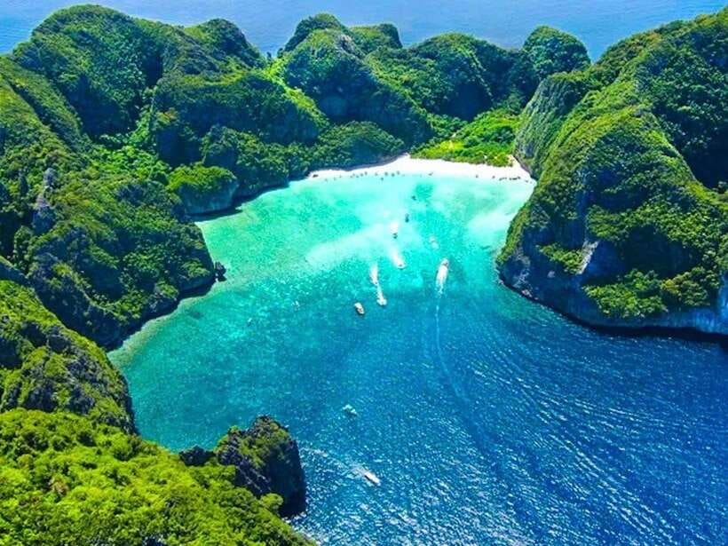 Phuket: Phi Phi Islands and Maya Bay Day Trip with Lunch - Pileh Lagoon and the long-tail boat fee: emerald cliffs up close