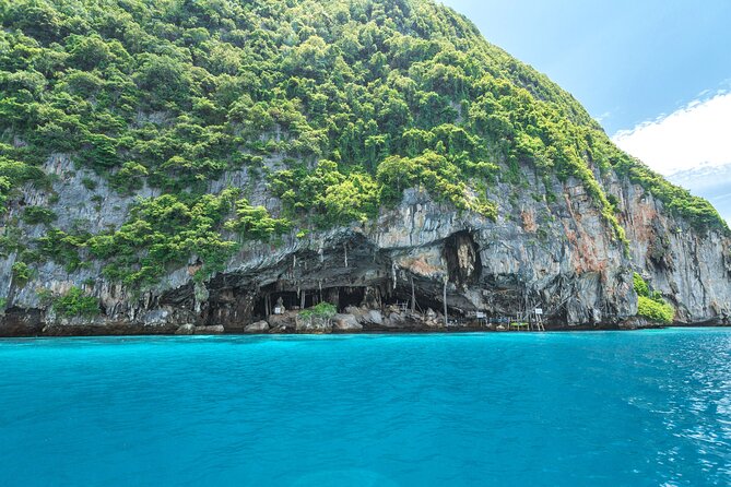 Private Phi Phi Islands & Bamboo Full Day Tour with snorkeling - Viking Cave: swiftlet nests, seen from the boat