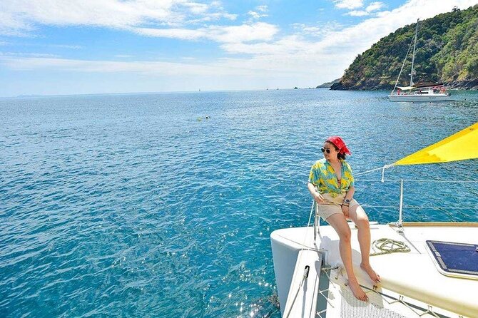 Sunset Cruise to Koh Hey in Phuket by Sailing Catamaran - Koh Hey stop: snorkel, swim, fishing, and beach time (with real-world sea conditions)