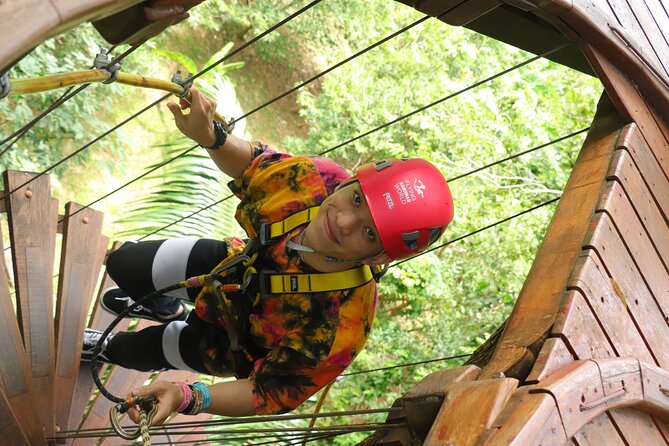 World A+ (Zipline 32 Platforms + Roller + Sky Walk with World Set Menu ) - The treetop circuit: 16 ziplines across 32 platforms