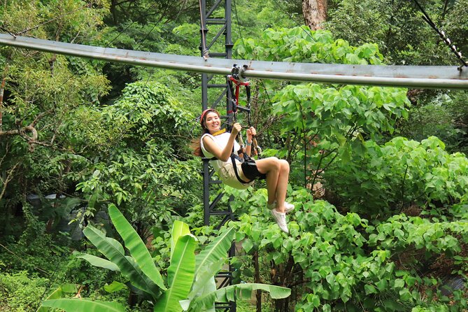World A+ (Zipline 32 Platforms + Roller + Sky Walk with World Set Menu ) - Roller coaster thrills over the canopy: how the ride sequence plays