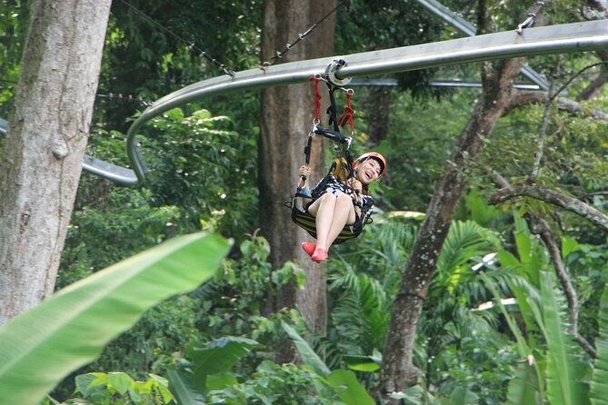 World B+ (Zipline 18 Platforms + Roller + Sky Walk with World Set Menu ) - Roller Zipline 800m: the curved, twisted speed you’ll remember